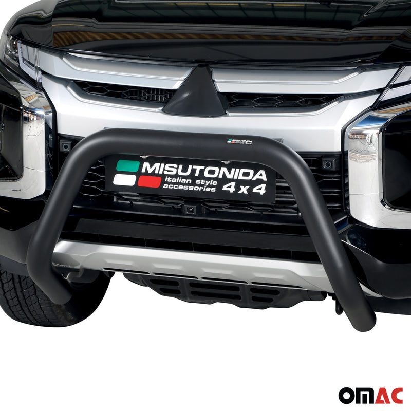 Protezione anteriore per Mitsubishi L200 2019-2025 ø76mm acciaio nero