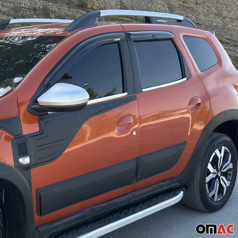 Listelli decorativi per finestrini per Dacia Duster 2018-2021, cromati spazzolati, 4 pezzi 