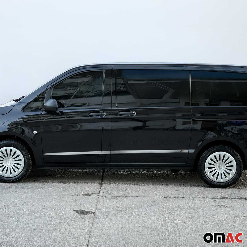Protezione per porta laterale con striscia per Mercedes Vito W447 L1/L2, doppia porta scorrevole, 7 pezzi
