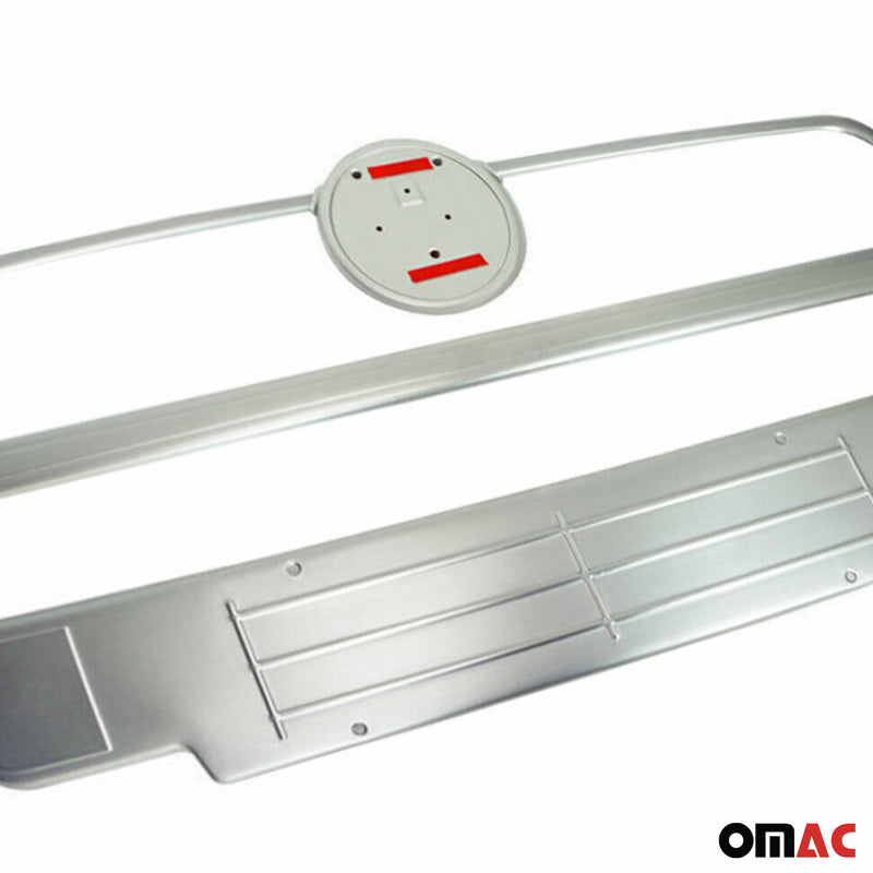 Kühlergrill Leisten Grillleisten für Fiat Doblo 2010-2014 Edelstahl Silber 2x
