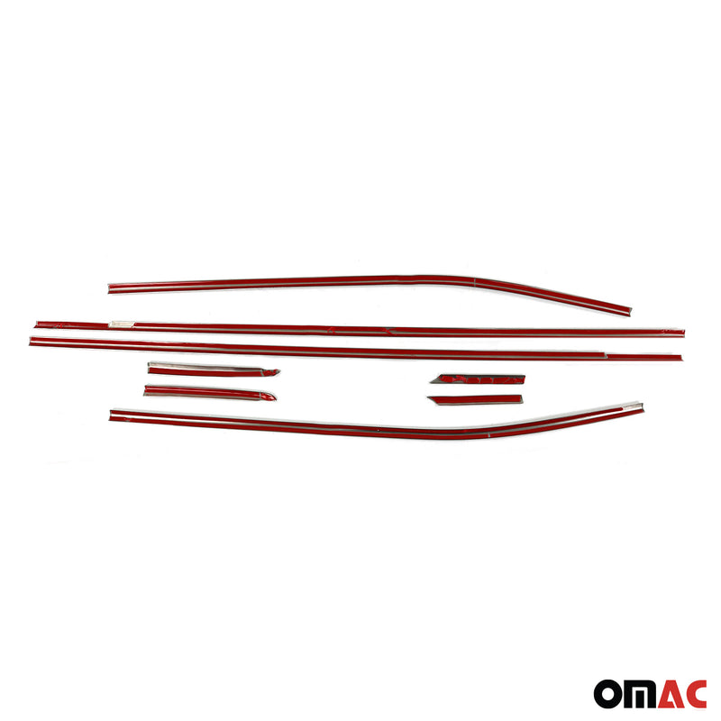 Listelli decorativi per finestrini per Seat Ibiza 2017-2025 hatchback 5 porte cromati 8 pezzi 