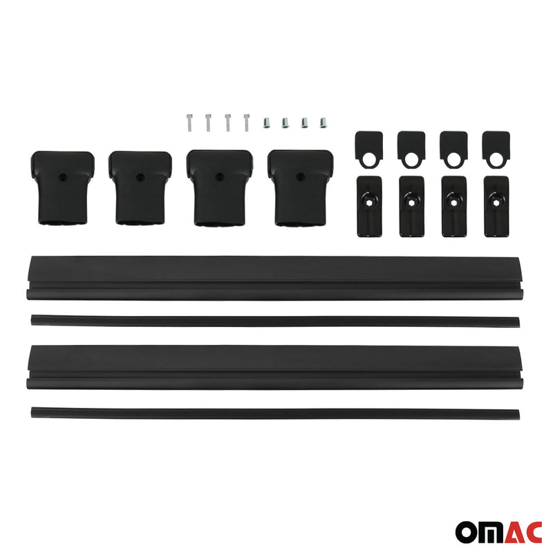 Portapacchi da tetto per BMW Serie 5 E61 Touring 2003-2010 Alluminio Nero