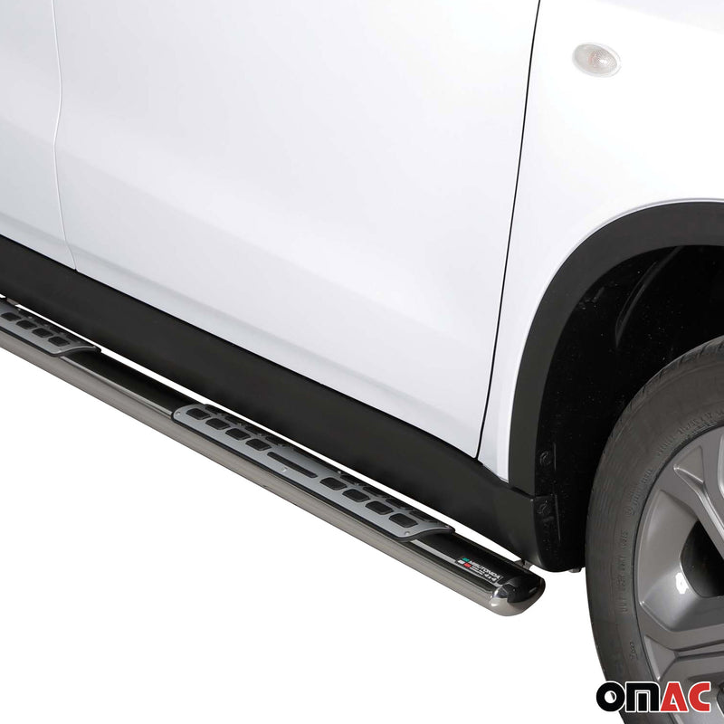 Minigonne laterali in acciaio inox per Suzuki Vitara 2015-2018 Argento