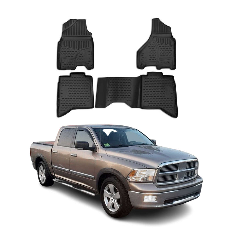 Tappetini in TPE neri per Dodge RAM Crew Cab 2017-2024, 4 pezzi