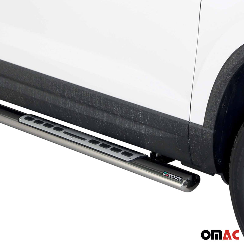 Minigonne laterali in acciaio inox per Seat Ateca 2016-2020 Argento