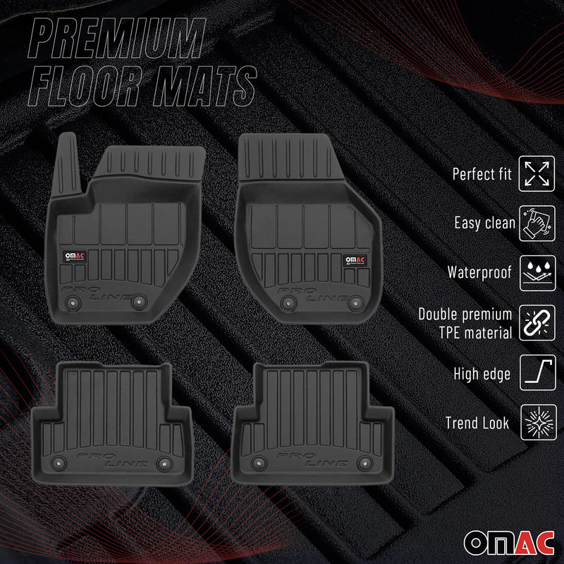 Tappetini Volvo V40 2012-2019 TPE Nero 4 pezzi