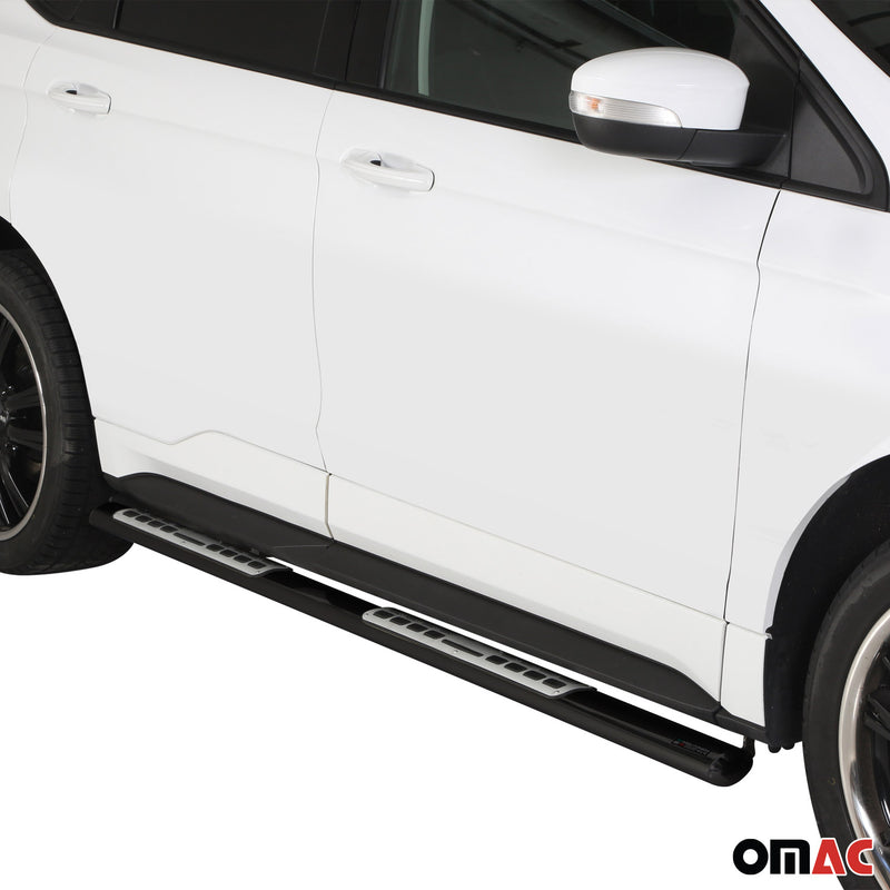 Minigonne laterali in acciaio inox per Ford Edge 2015-2018 Nero