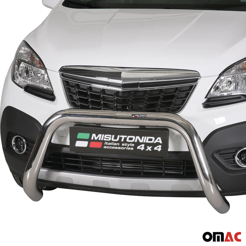 Protezione anteriore per Opel Mokka 2012-2016 ø76mm acciaio argento
