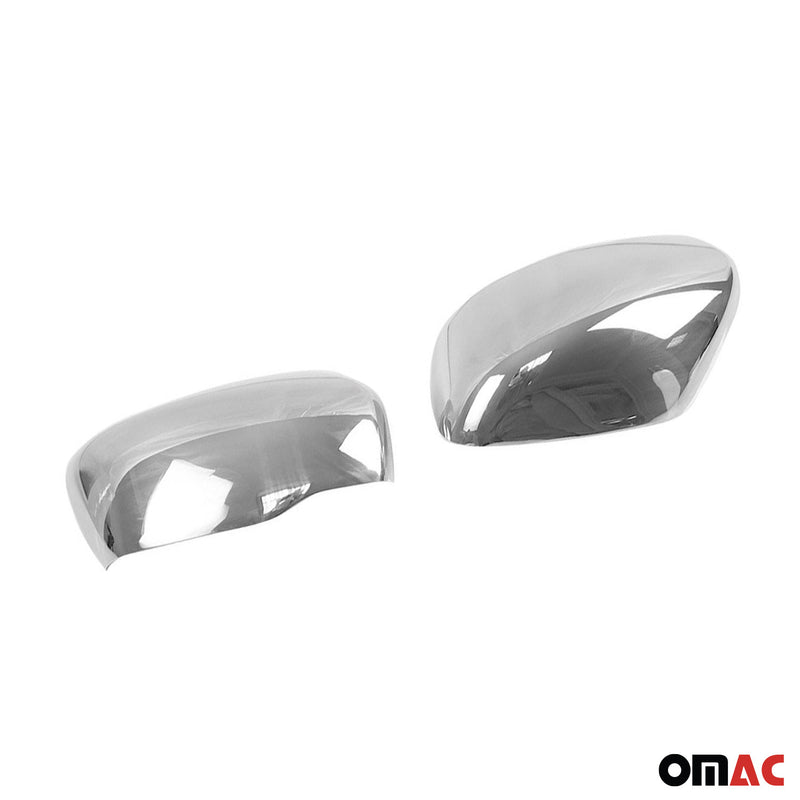 Calotte per specchietti retrovisori per Nissan Navara 2016-2020 in acciaio inox argento, 2 pezzi