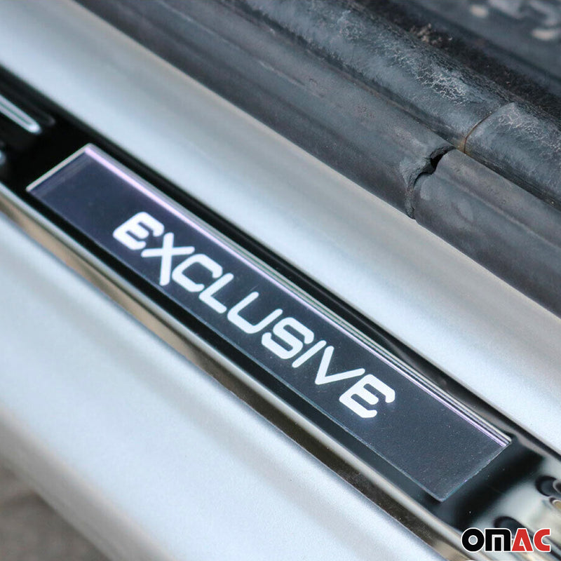 Soglie porte Exclusive per Renault Zoe 2012-2022 in acciaio inox 4x