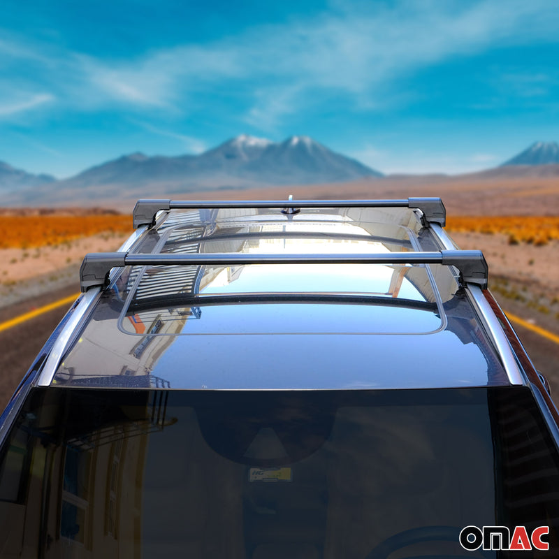 Portapacchi da tetto per Kia Soul PS 2015-2019 ABE alluminio nero