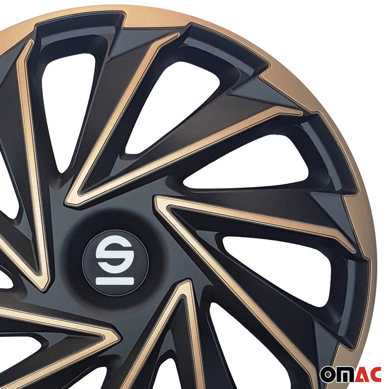 Coprimozzi Sparco 16 pollici Varese Oro Nero 4 pezzi