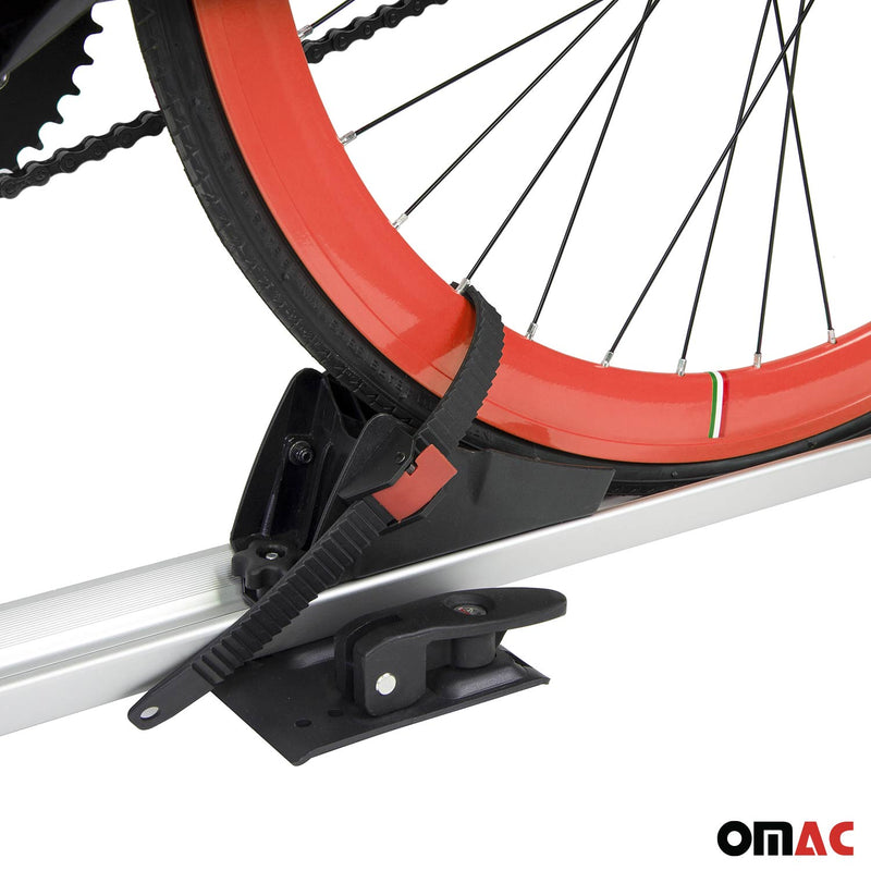 Portabici Menabo Juza per 1 bici fino a 15 kg, portabici da tetto in alluminio