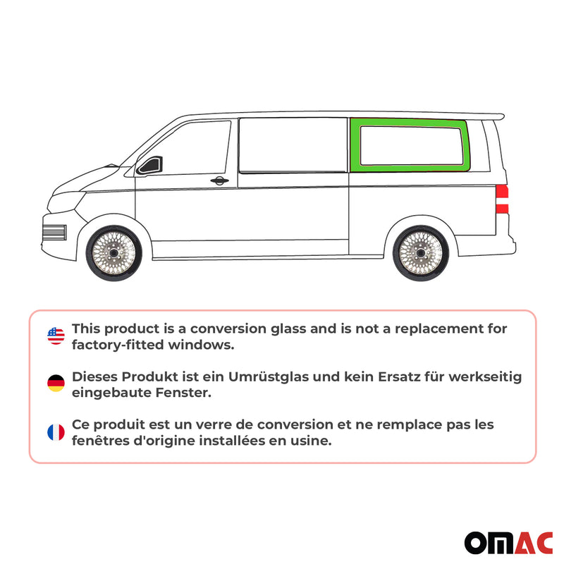 Vetro di sicurezza per finestrino laterale VW T5 2003-2015 finestrino laterale nero sinistro L2