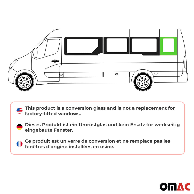Finestrino laterale per auto per Opel Movano 2010-2025 Sinistro Destro Posteriore L4