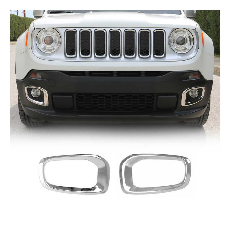 Cornice per fendinebbia per Jeep Renegade 2014-2019 in acciaio inox 2x 