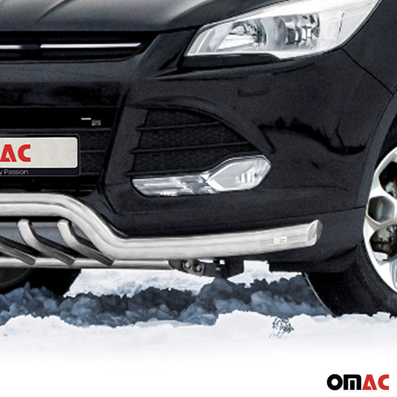 Barra di protezione anteriore per Ford Kuga 2012-2017 con ABE in acciaio argento 