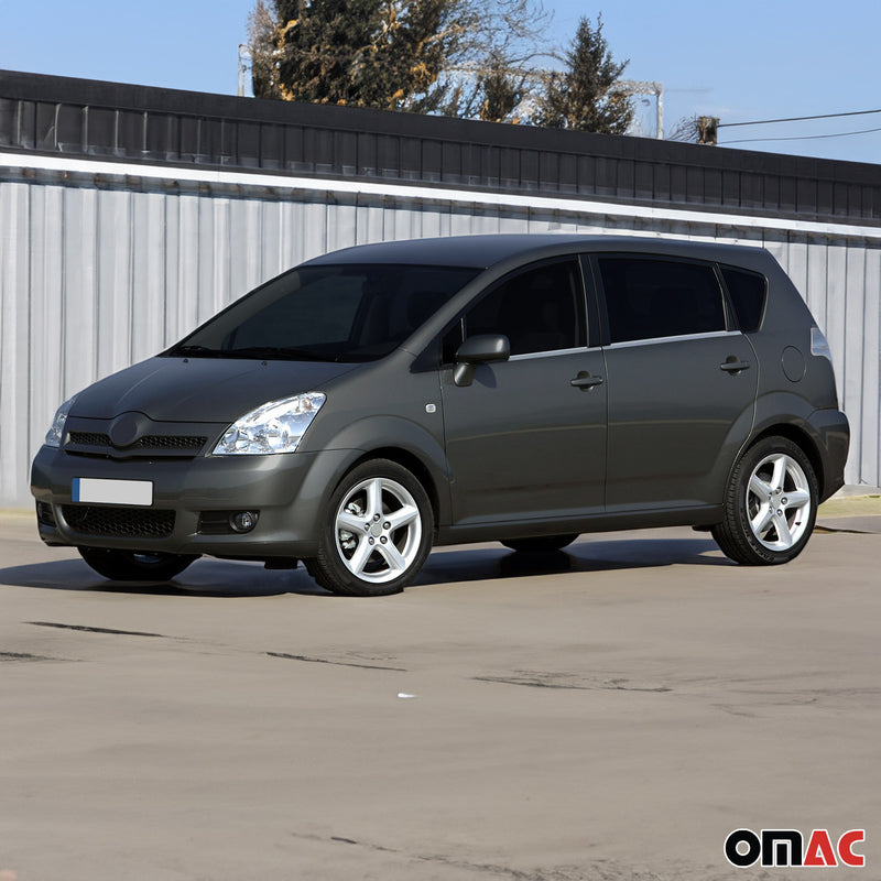 Listelli decorativi per finestrini Toyota Corolla Verso 2004-2009 in acciaio inox cromato 4 pezzi