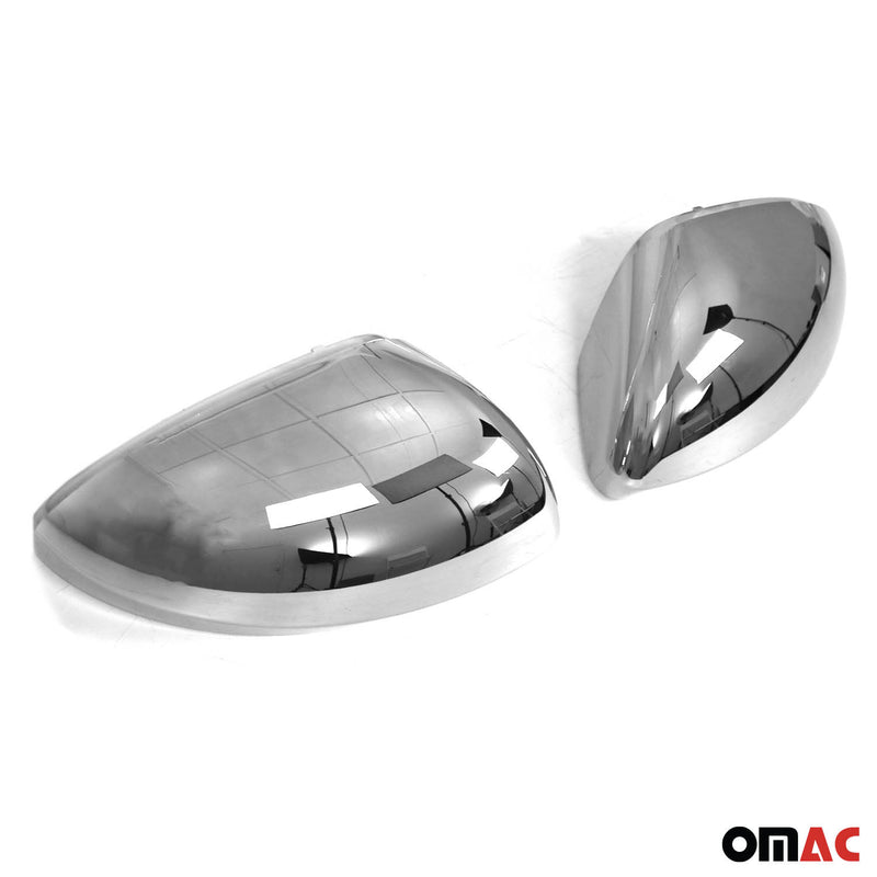 Calotte specchietti retrovisori per Renault Clio 2019-2025 cromate ABS argento 2 pezzi