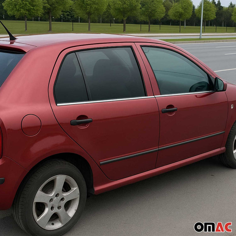 Fensterleisten Zierleisten für Skoda Fabia 1999-2007 Edelstahl Chrom 4tlg