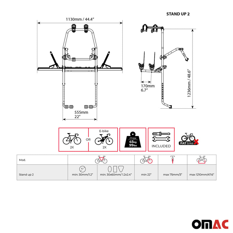 Portabiciclette per portellone posteriore E Bike Renault Talisman 2 bici