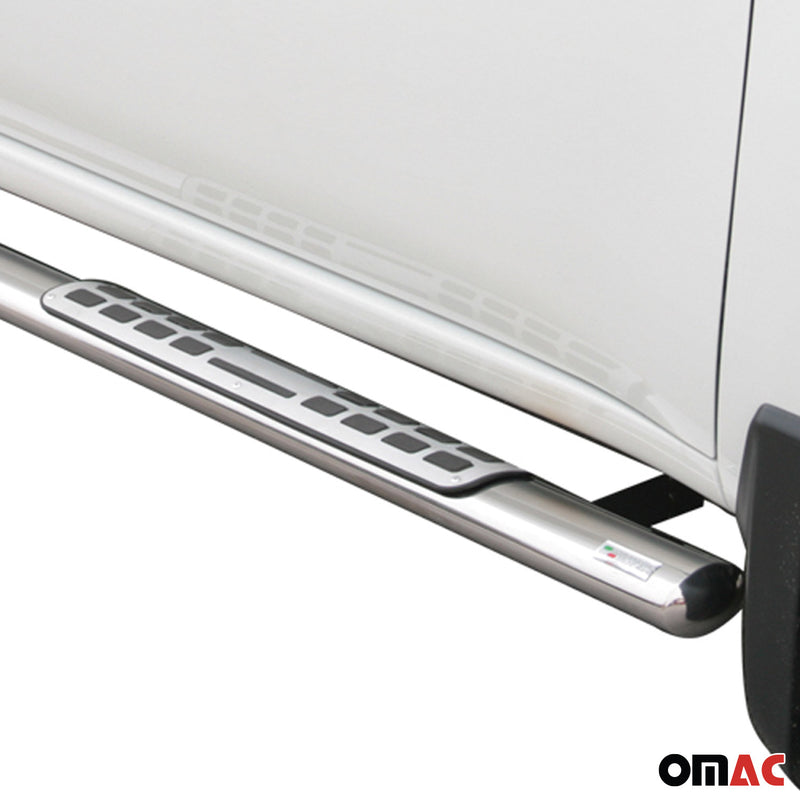 Minigonne laterali in acciaio per Mitsubishi L200 Club Cab 2010-2015 Grigio