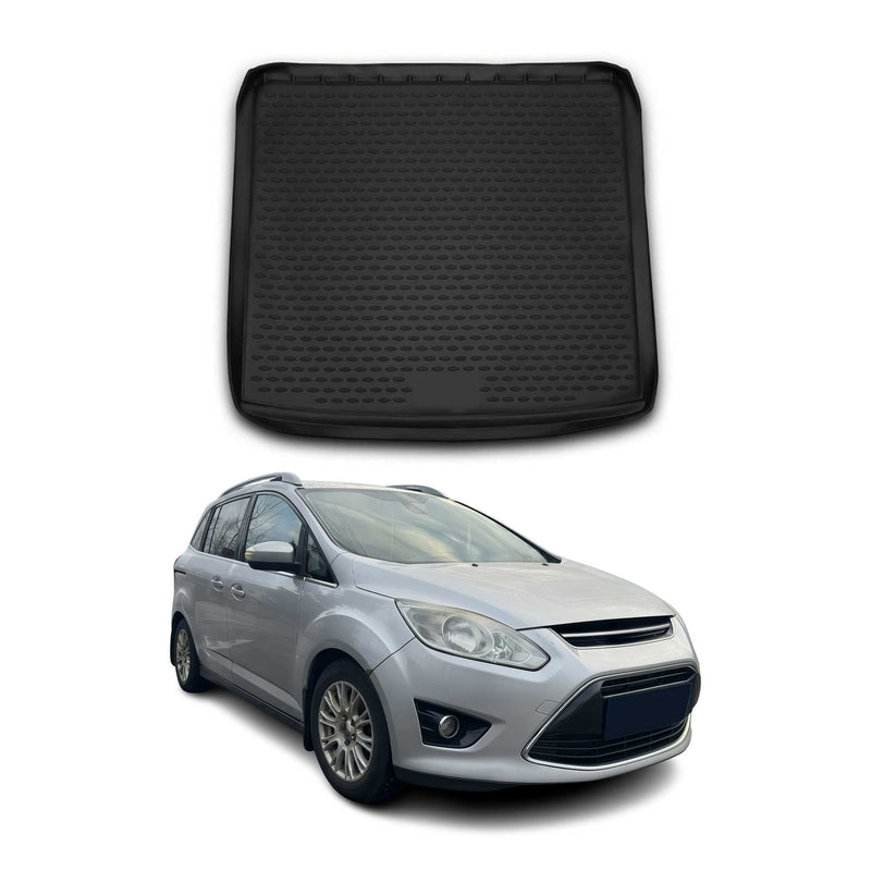 Tappetino per bagagliaio in gomma TPE per Ford C-Max 2010-2019, nero