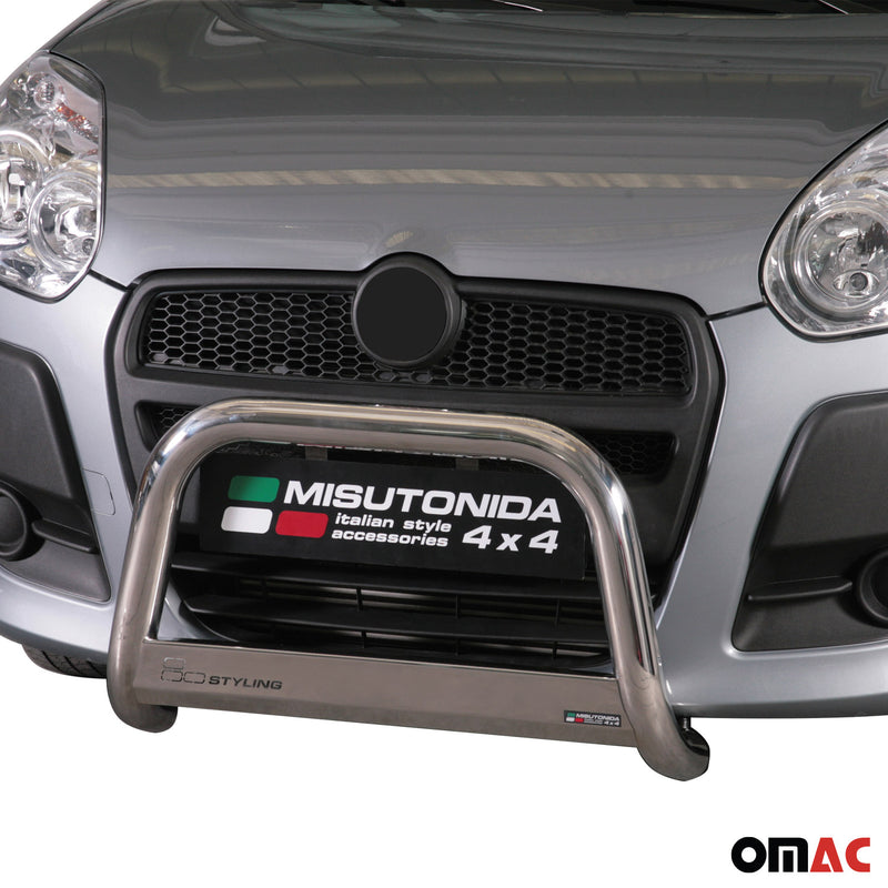 Protezione anteriore per Fiat Doblò 2010-2015 ø63mm acciaio argento 