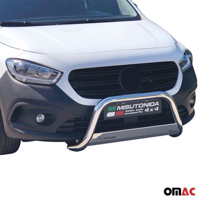 Frontbügel Frontschutzbügel für Mercedes Citan L2 2021-2025 ø63mm Stahl Silber
