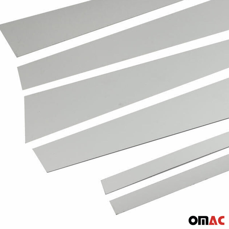 Rivestimento del montante della porta del montante B per Mercedes GLC X253 2016-2025 in acciaio inox, 6 pezzi