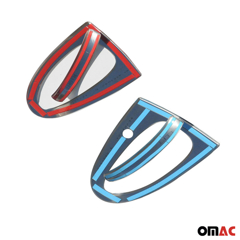 Copri maniglia porta, copri maniglia porta per Smart ForTwo 2007-2015, acciaio inossidabile, argento, 4 pezzi