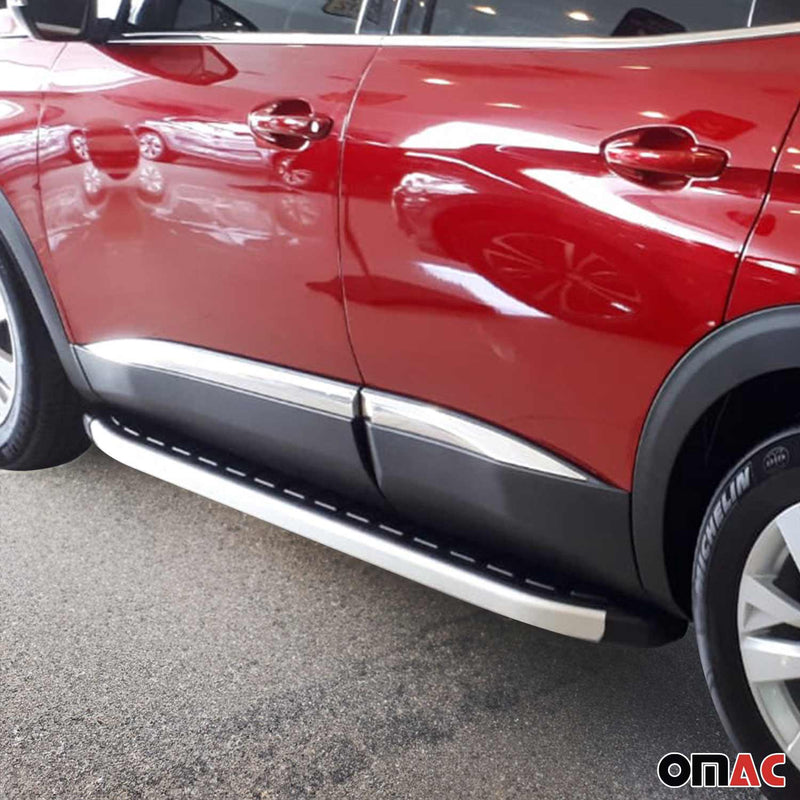Striscia di protezione per portiera laterale per Peugeot 3008 Active P84 2016-2025 Cromata 4x