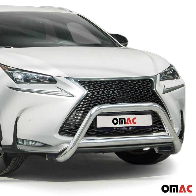 Protezione anteriore per Lexus NX 2014-2025 con ABE acciaio argento 
