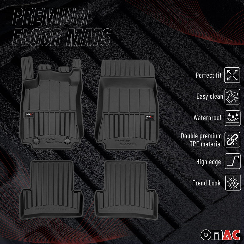 Tappetini Renault Modus 2004-2012 TPE Nero 4 pezzi
