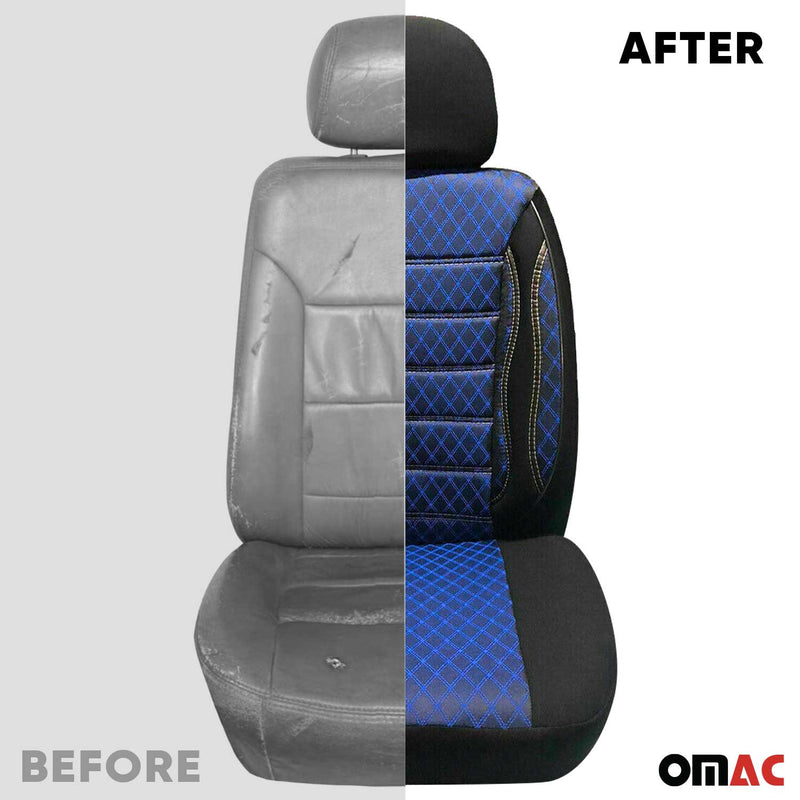 Coprisedili per Ford Transit 2006-2014 Nero Blu 2+1 Anteriori