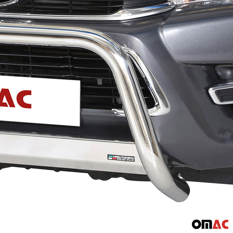 Protezione anteriore per Toyota Hilux 2016-2018 ø63mm acciaio argento 