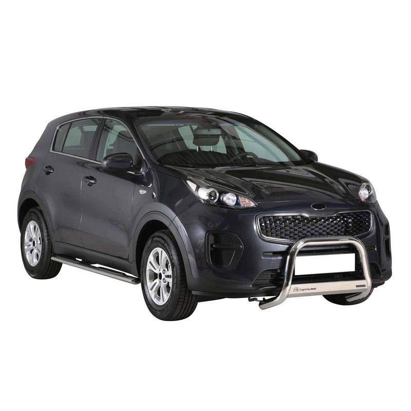 Frontbügel Frontschutzbügel für Kia Sportage 2016-2018 ø63mm Stahl Silber Schutz