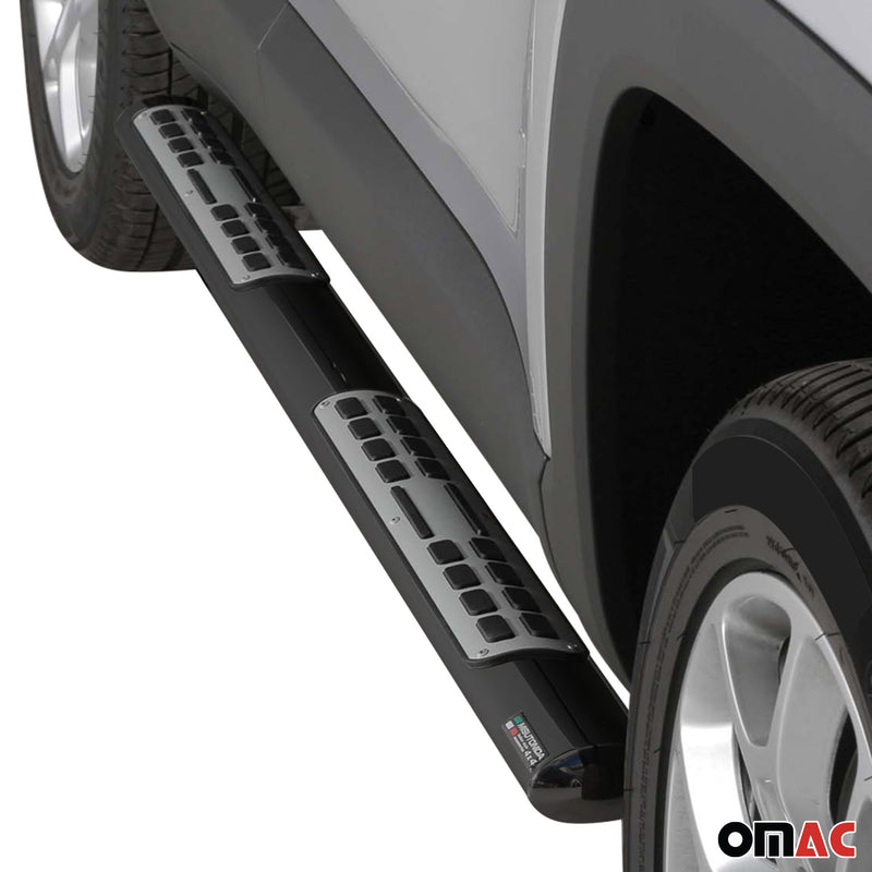 Stahl Schwellerrohre Trittbretter für Jeep Renegade Trailhawk 2014-2017 Schwarz