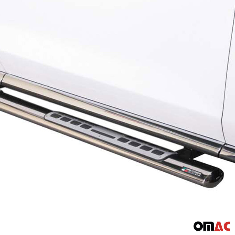 Minigonne laterali in acciaio inossidabile per Mazda CX-7 2010-2012 Argento