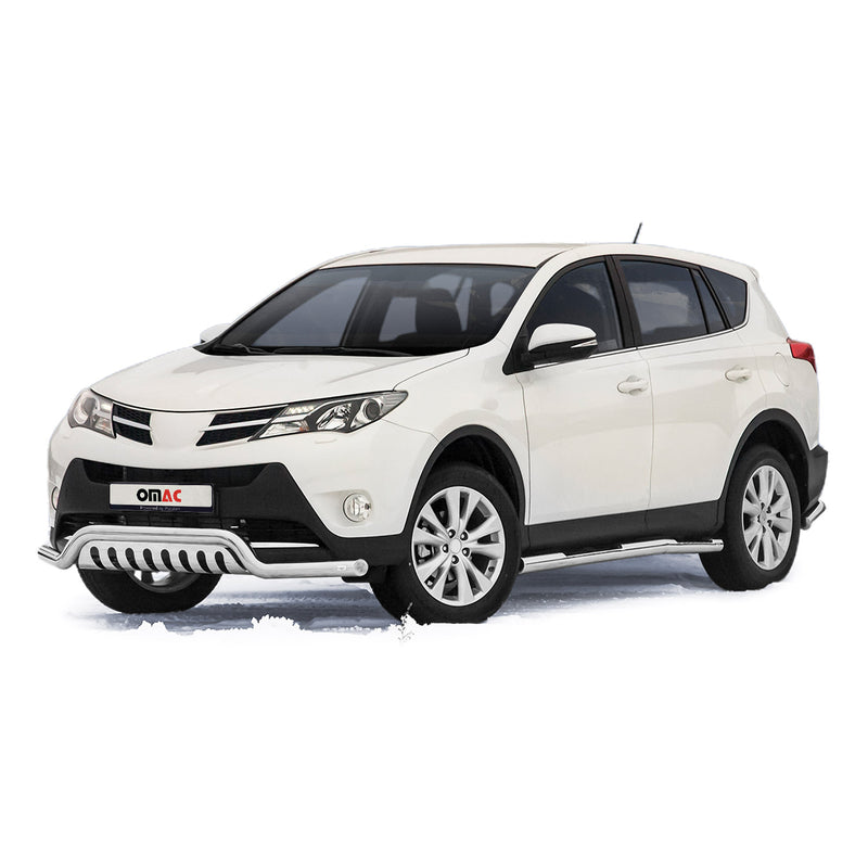 Protezione anteriore per Toyota RAV4 2013-2015 in acciaio inox con ABE argento