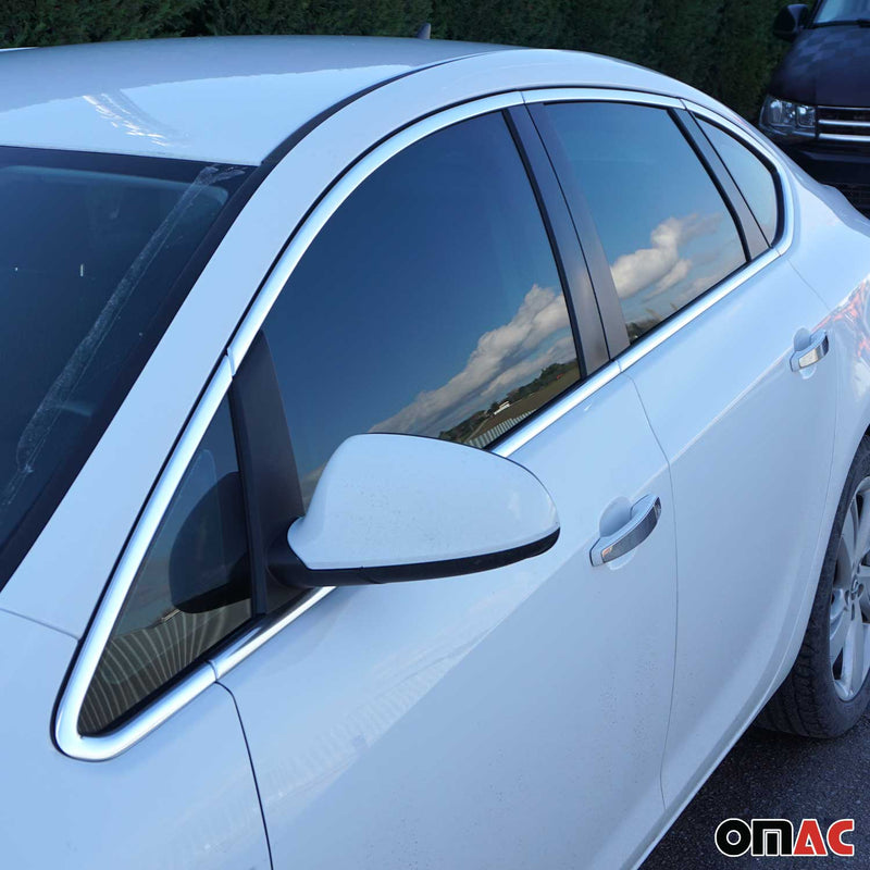Listelli decorativi per finestrini per Opel Astra J berlina 2010-2015 in acciaio inox, 12 pezzi