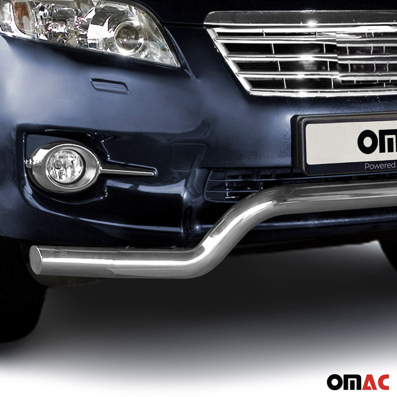 Barra di protezione anteriore per Toyota RAV4 2010-2013 in acciaio ABE argento 