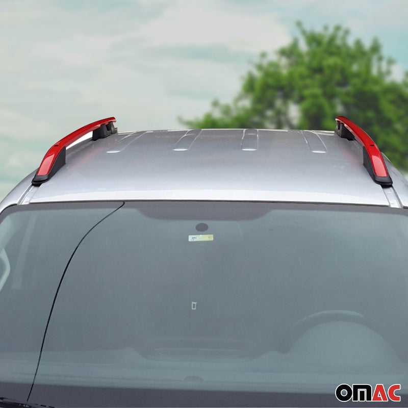 Barre trasversali per tetto in alluminio per VW Amarok DoubleCab 2010-2022 ABE Rosso 2 pezzi