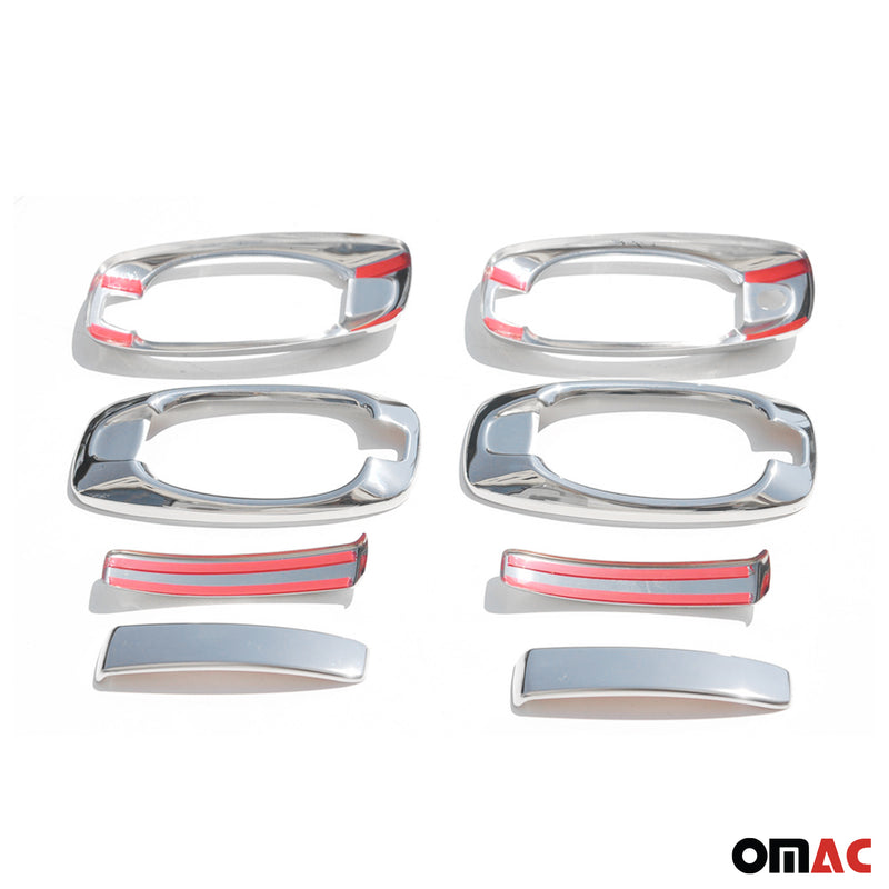 Copri maniglia porta, copri maniglia porta per Fiat Qubo 2008-2021 4 porte in acciaio inox argento 8 pezzi 