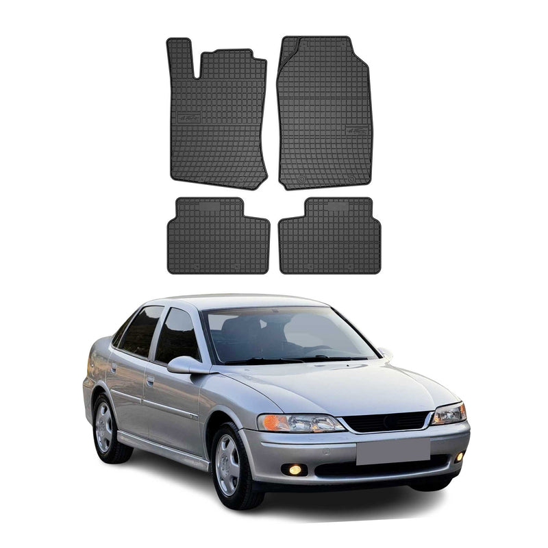 Tappetini in gomma neri per Opel Vectra B 1995-2001, 4 pezzi.