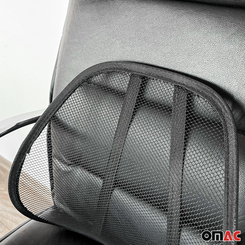 Supporto per la schiena Supporto lombare Ufficio Auto Sedia Poltrona Supporto per sedile Coprisedili Nero 30x