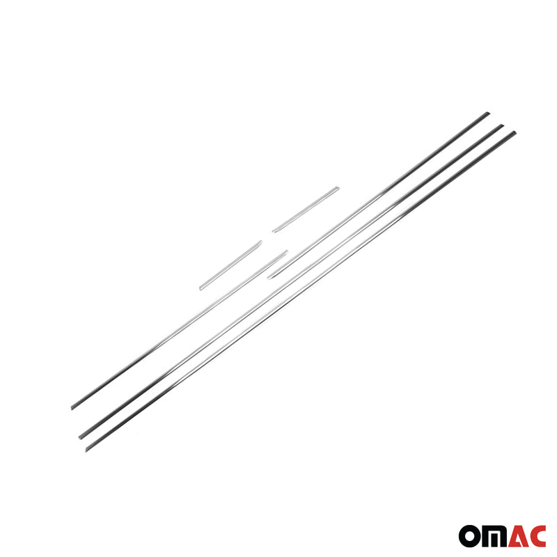 Strisce decorative per finestrini per Kia Rio hatchback e berlina in acciaio inox cromato, 6 pezzi