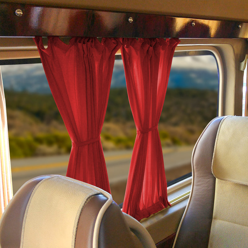Gardinen Sonnenschutz für Renault Trafic 2001-2025 Kurzer Doppelhecktür Rot 10x