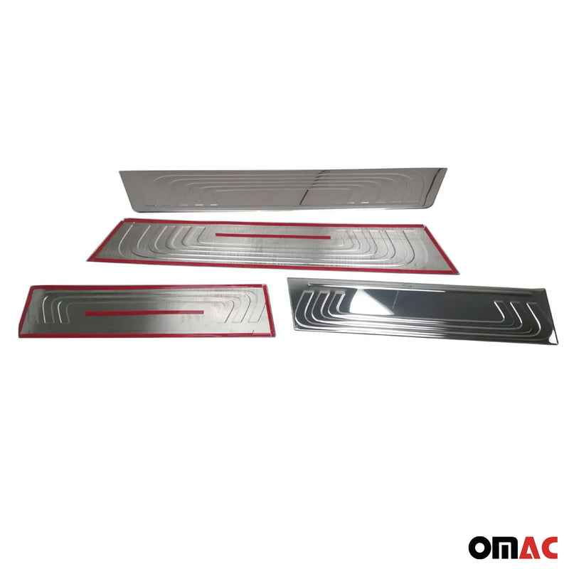 Soglie porte per Mercedes Vito W447 2013-2025 in acciaio inox 4x