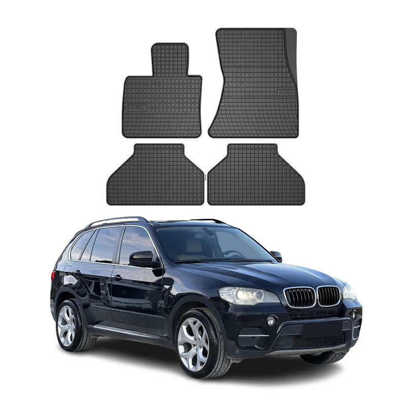 Tappetini in gomma neri per BMW X5 2006-2013, 4 pezzi